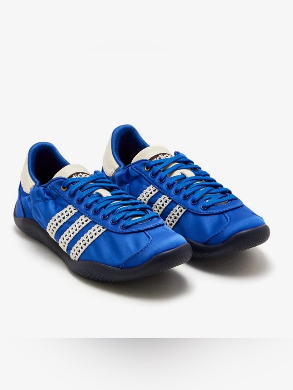 🆕 Adidas x Wales Bonner Karintha Blue Satin Sneakers Men’s Size 6 JR1774